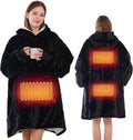 Wearable Heated Blanket Hoodie, USB Heated Oversized Hooded Blanket