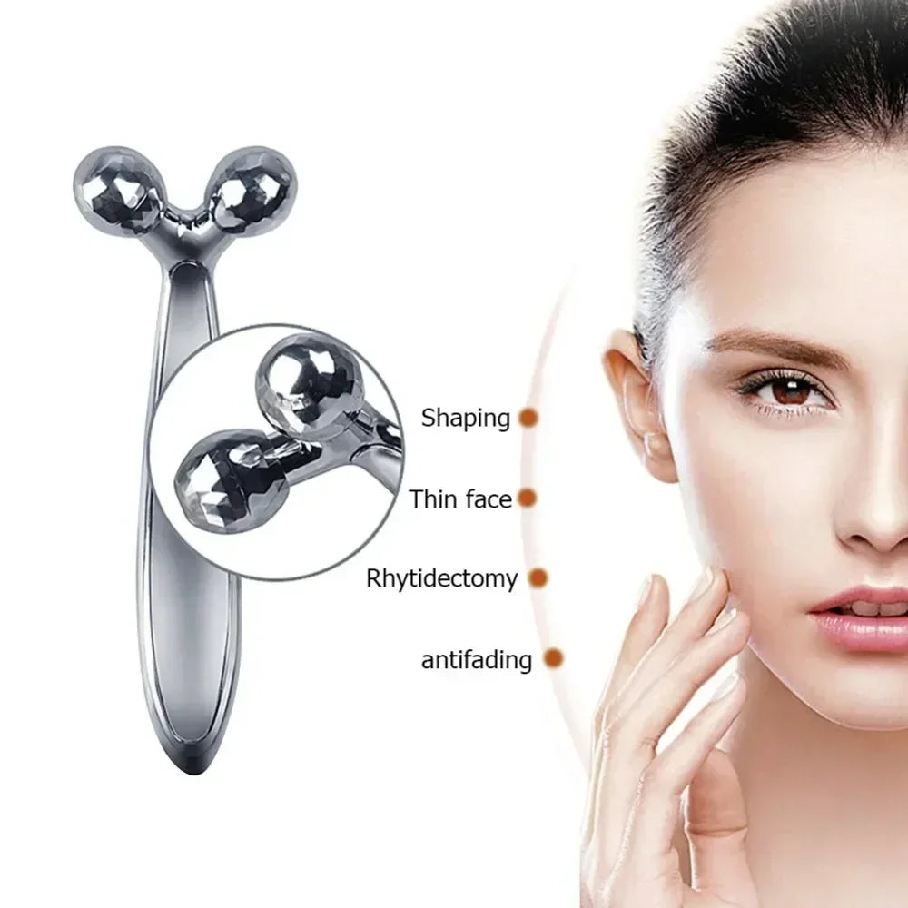 New Face Massager Lift Face 3D Roller Massager Thin Body Massage Tool Y Shape Massagers Skin Care Tools Neck Massager 360 Rotate